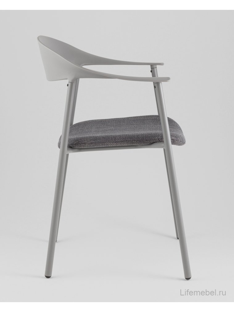 Пластиковый стул Eila с подушкой серый