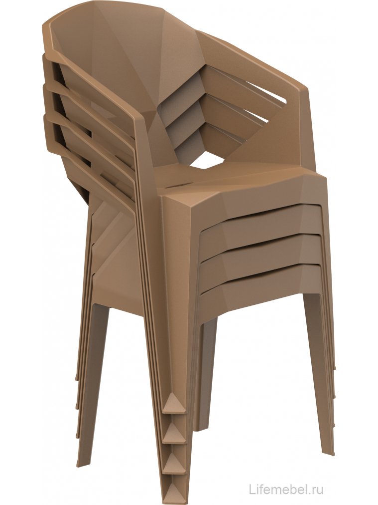 Пластиковый стул Гекса капучино