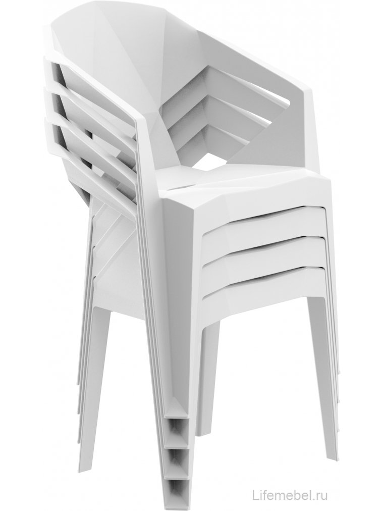 Пластиковый стул Гекса кремовый