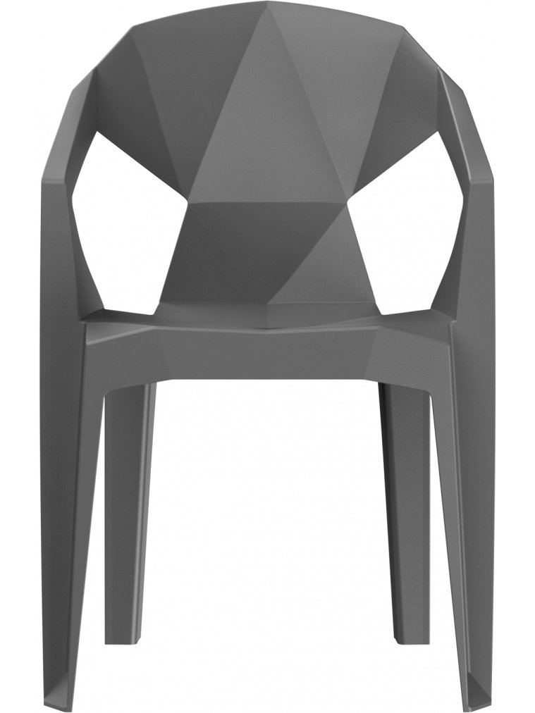 Пластиковый стул Гекса мокрый асфальт