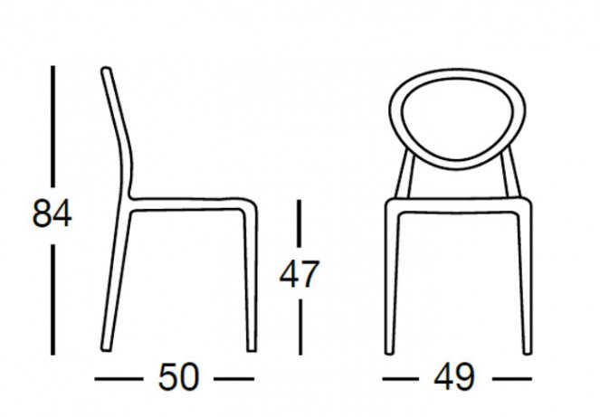 Пластиковый стул Gio оранжевый