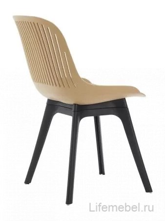 Пластиковый стул Grace бежевый / черные ноги