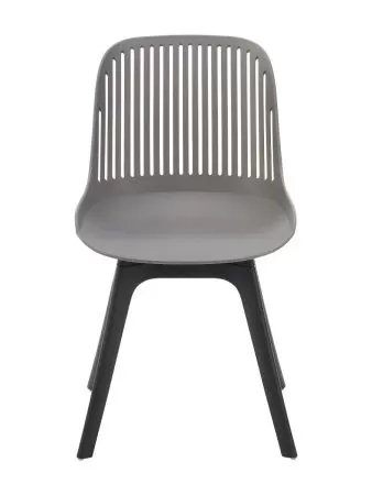 Пластиковый стул Grace серый / черные ноги