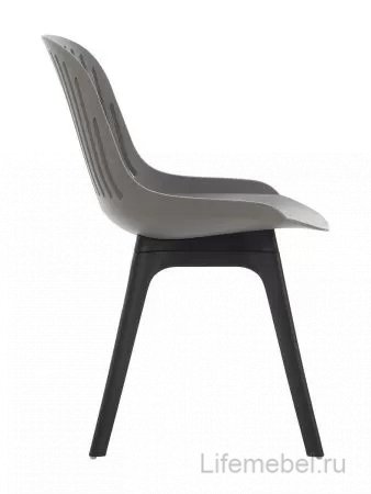 Пластиковый стул Grace серый / черные ноги