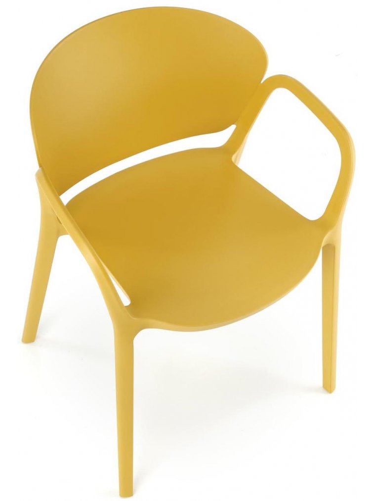 Пластиковый стул Хилш горчичный