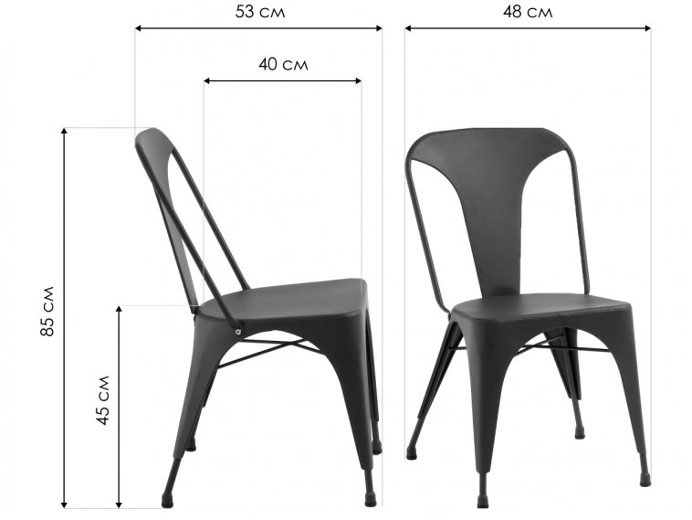 Пластиковый стул Malibu графит