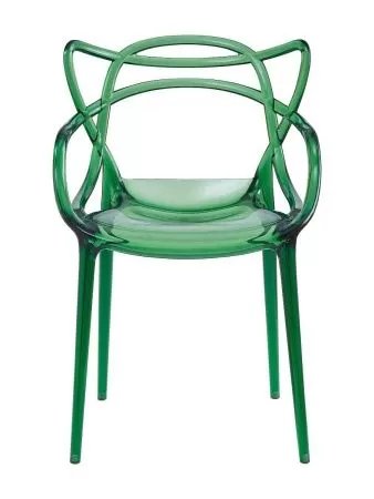 Пластиковый стул Masters прозрачный / зеленый