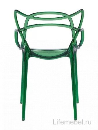 Пластиковый стул Masters прозрачный / зеленый