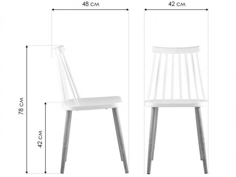 Пластиковый стул Маврик белый