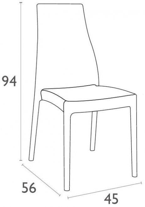 Пластиковый стул Miranda белый