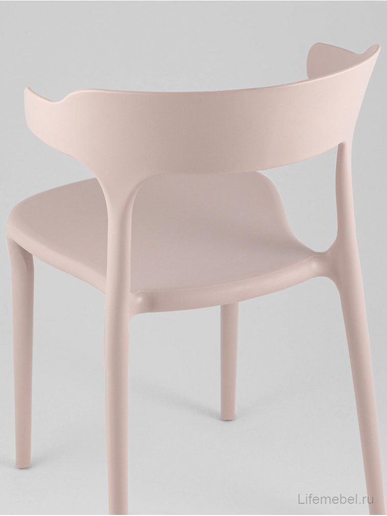 Пластиковый стул Марли нежно-розовый