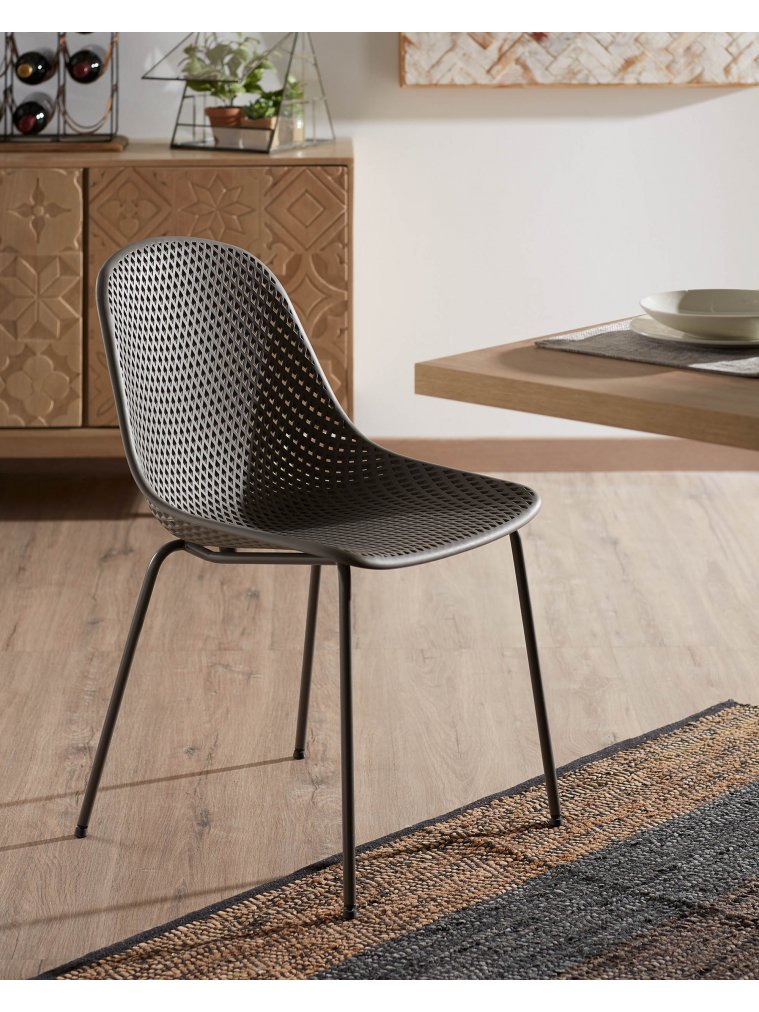 Стул на металлокаркасе Quinby серый