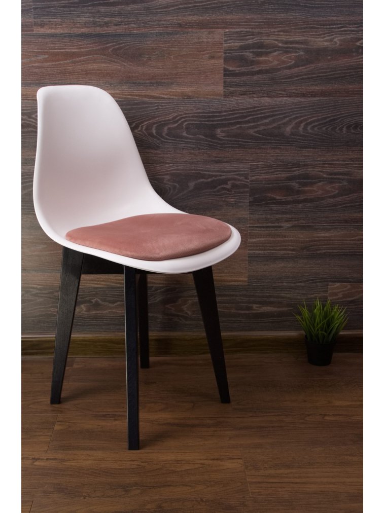 Пластиковый стул Сашш чёрный / белый / розовый