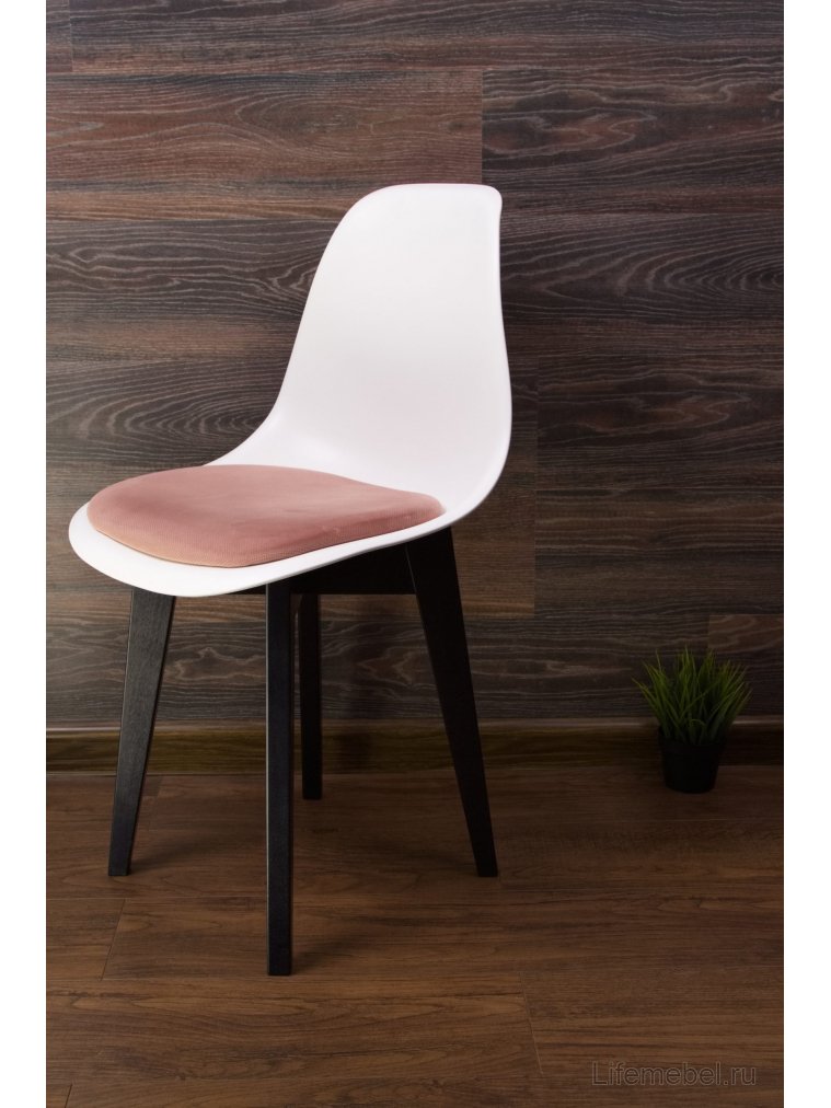Пластиковый стул Сашш чёрный / белый / розовый