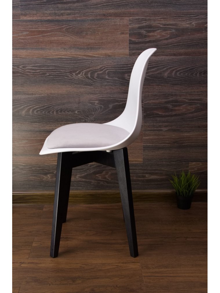 Пластиковый стул Сашш чёрный / белый / серый