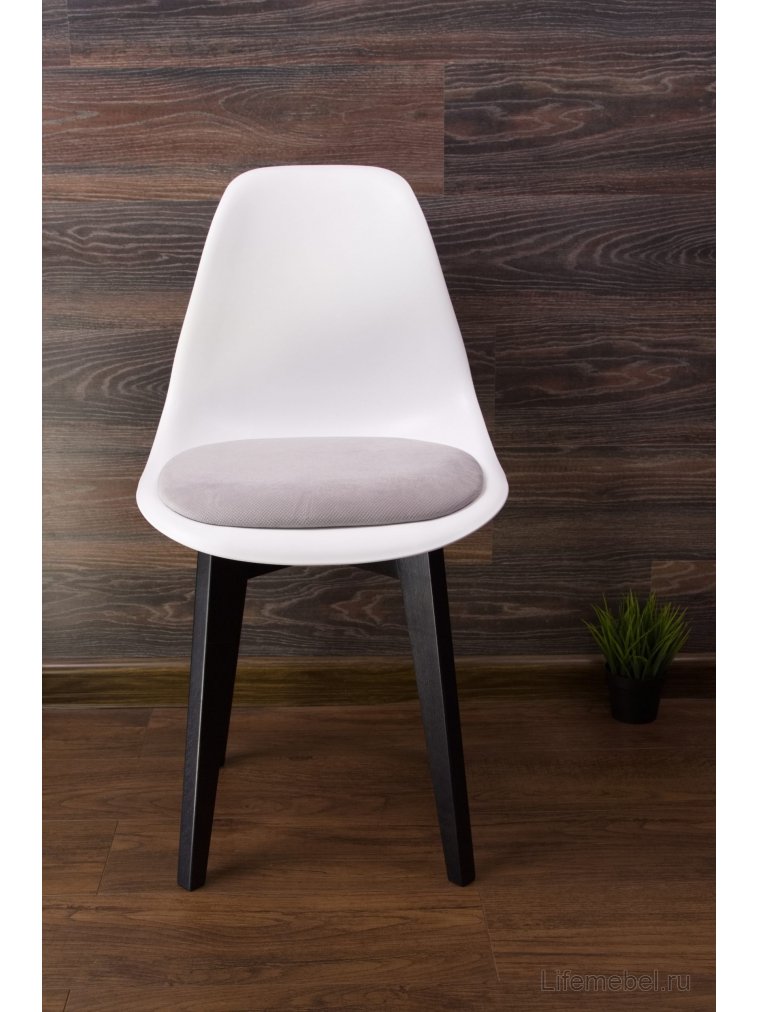 Пластиковый стул Сашш чёрный / белый / серый