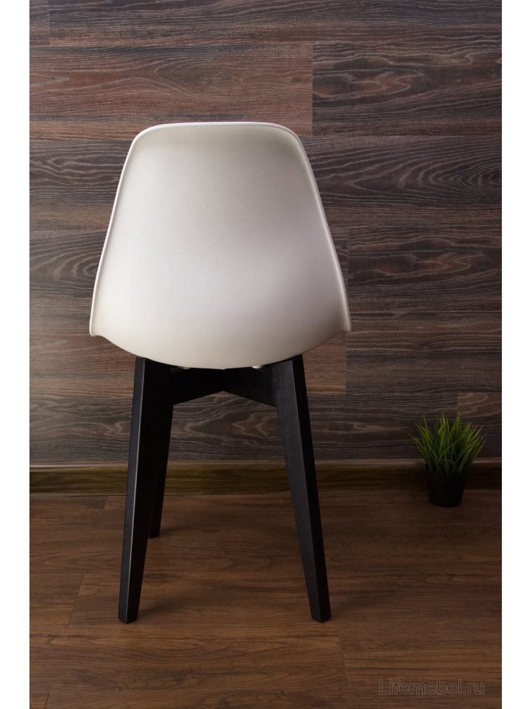 Пластиковый стул Сашш чёрный / белый / серый