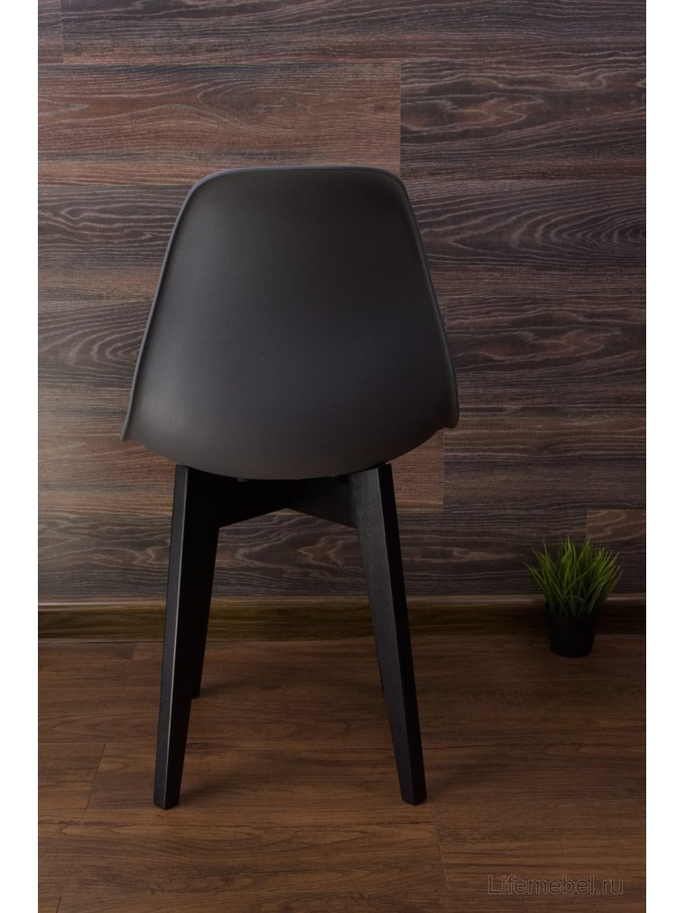 Пластиковый стул Сашш чёрный / серый