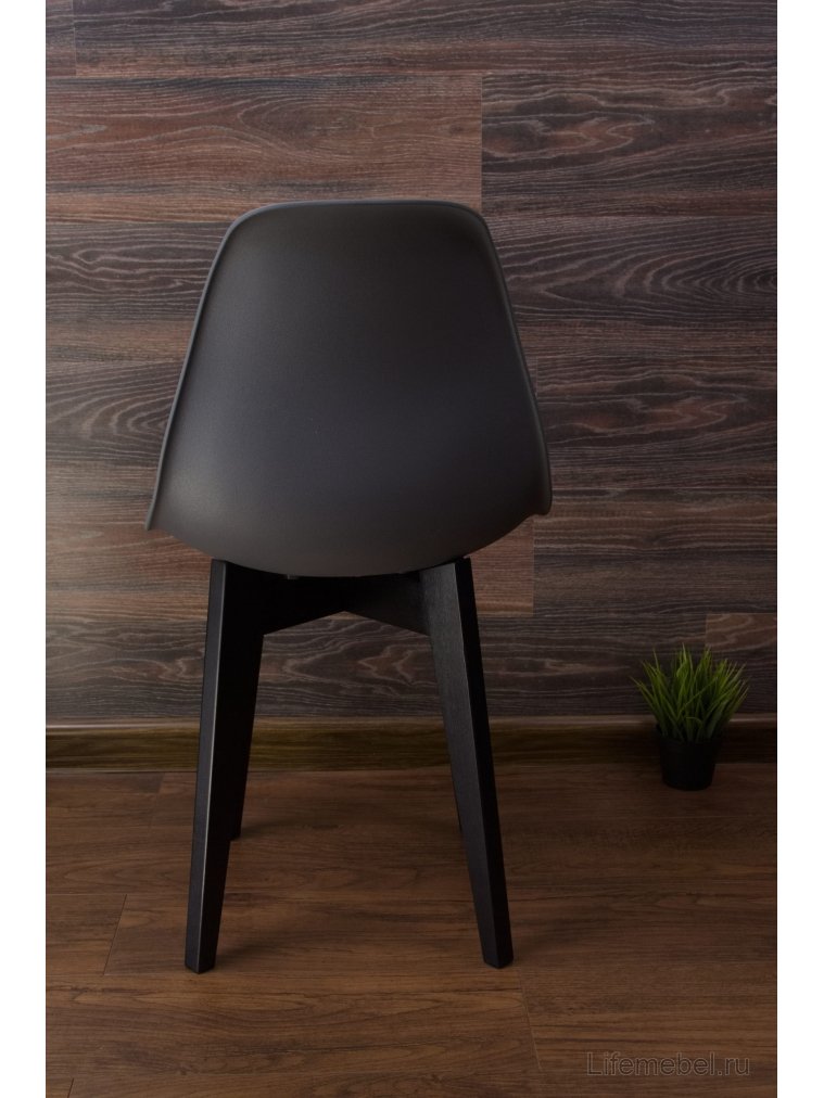 Пластиковый стул Сашш чёрный / серый