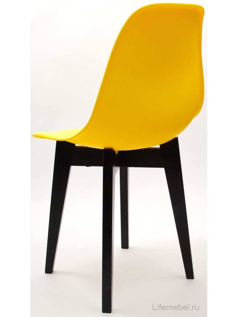 Пластиковый стул Сашш чёрный / жёлтый