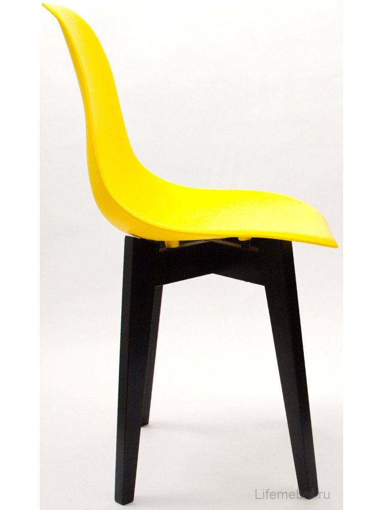Пластиковый стул Сашш чёрный / жёлтый