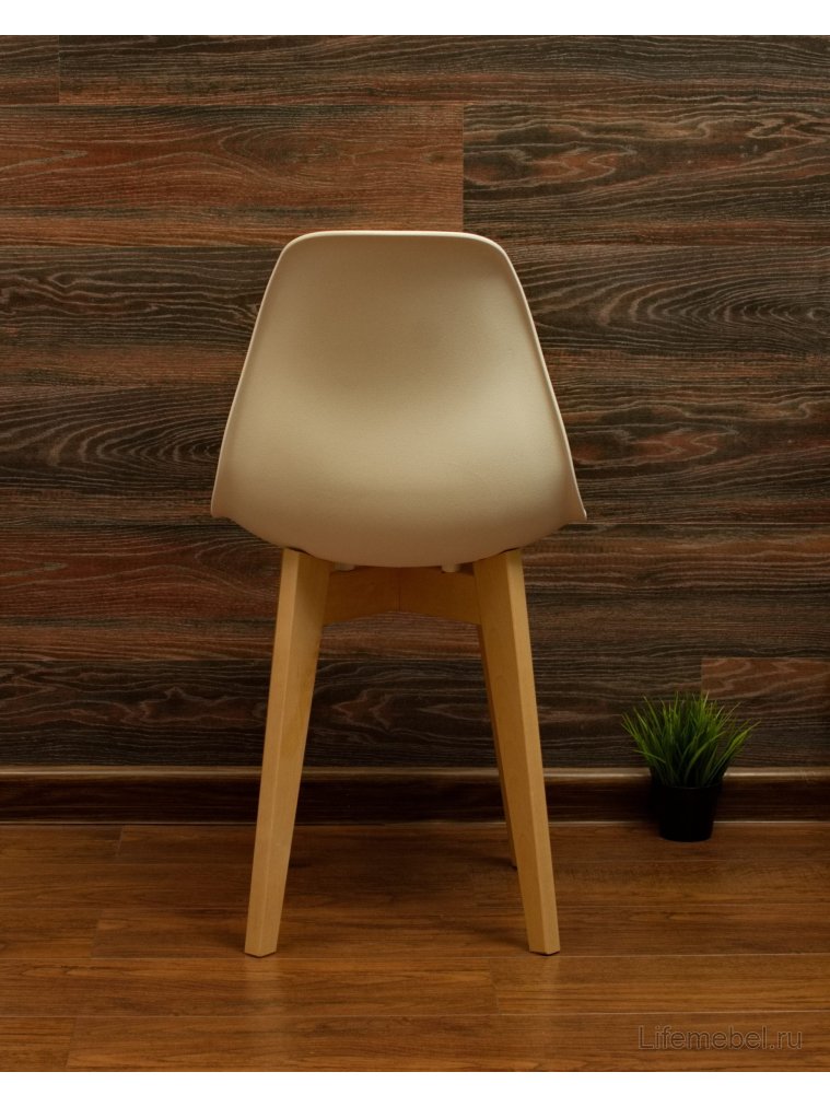 Пластиковый стул Сашш натуральный / белый