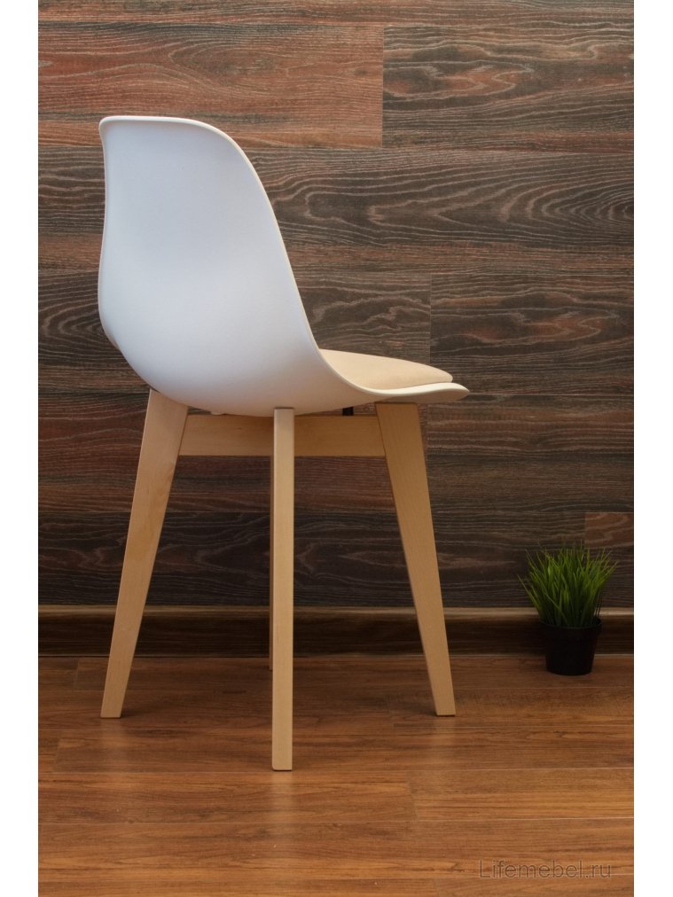 Пластиковый стул Сашш натуральный / белый / бежевый