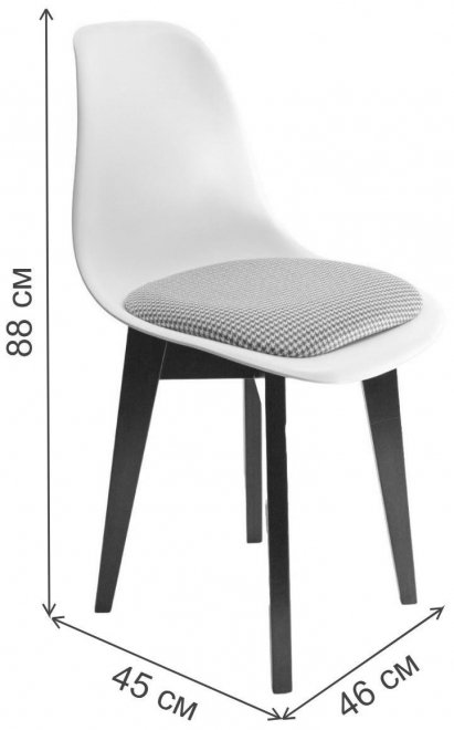 Пластиковый стул Сашш натуральный / белый / бирюза