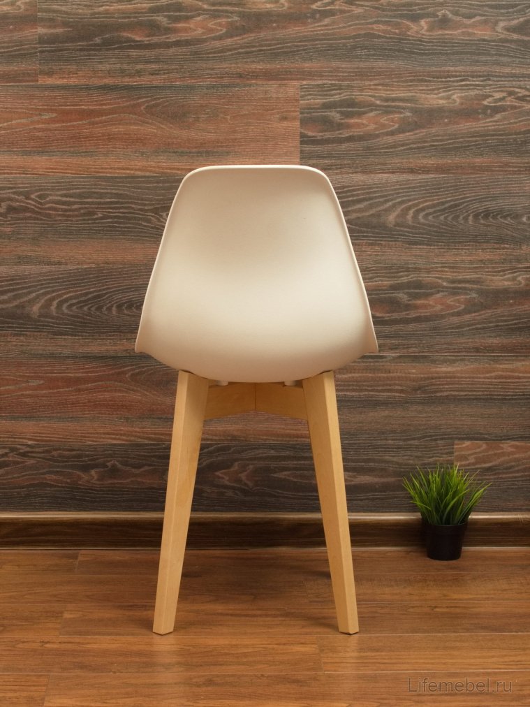 Пластиковый стул Сашш натуральный / белый / розовый
