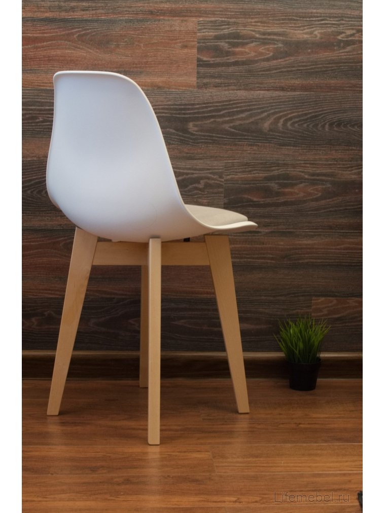 Пластиковый стул Сашш натуральный / белый / серый