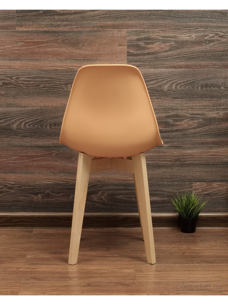 Пластиковый стул Сашш натуральный / персиковый