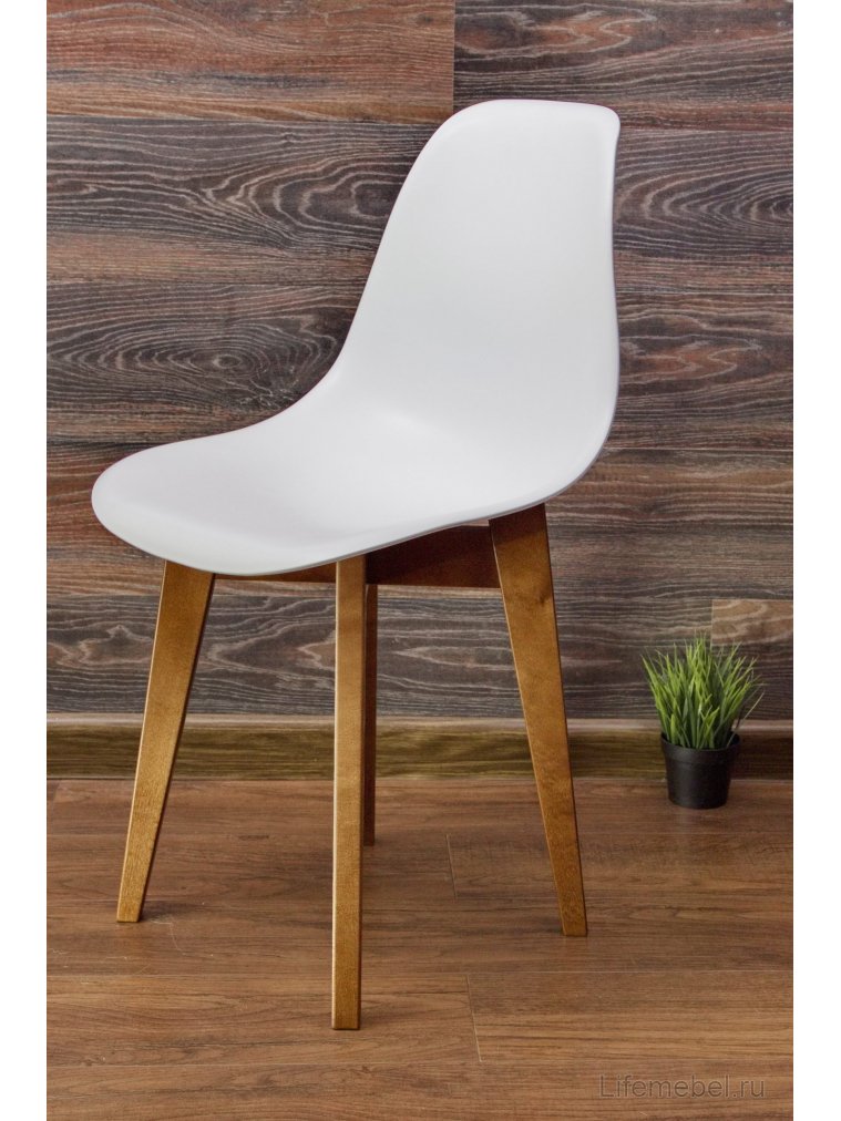 Пластиковый стул Сашш орех / белый
