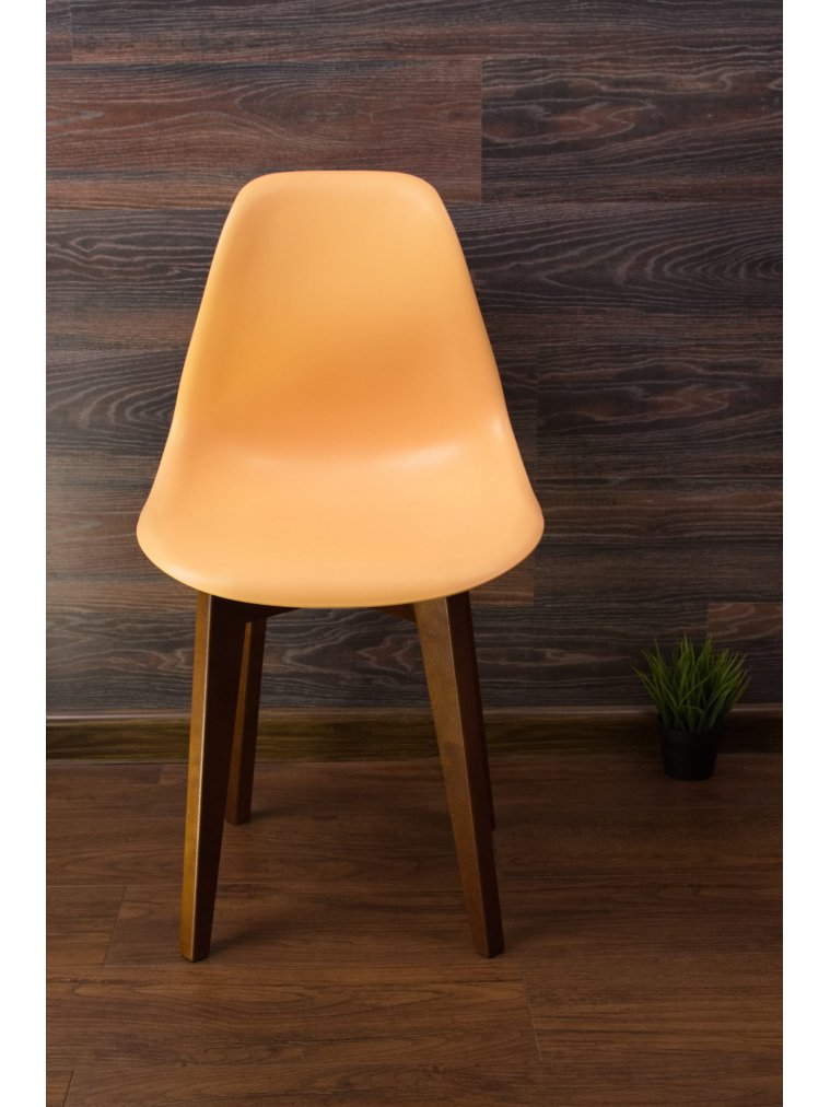 Пластиковый стул Сашш орех / персиковый