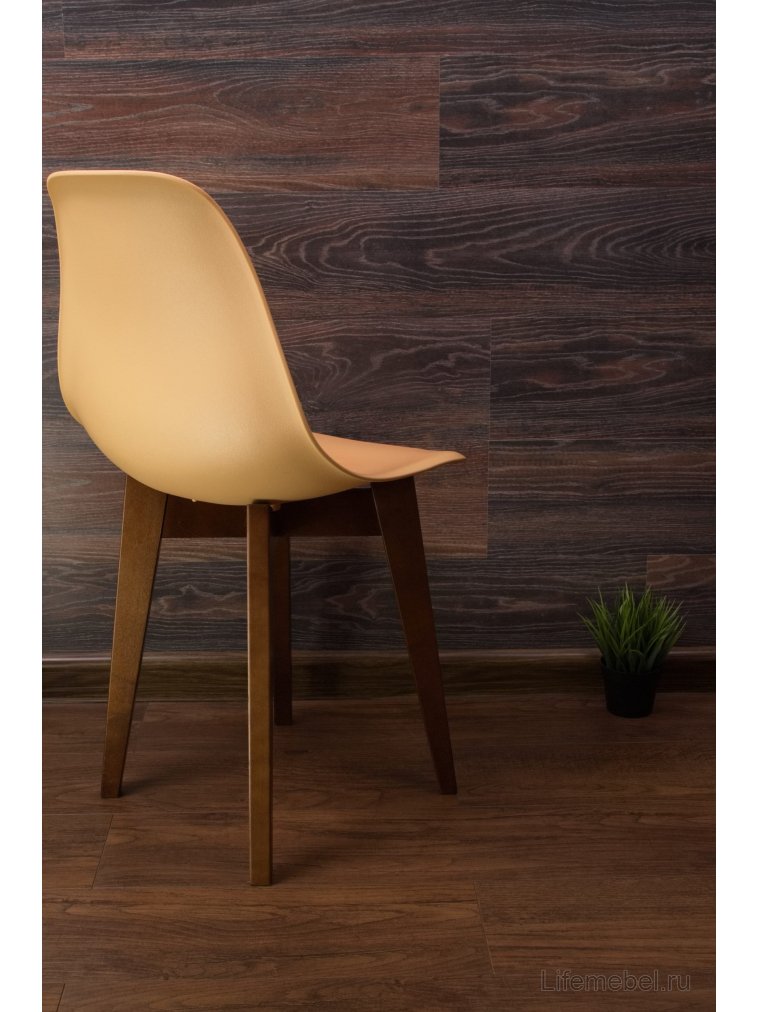 Пластиковый стул Сашш орех / персиковый