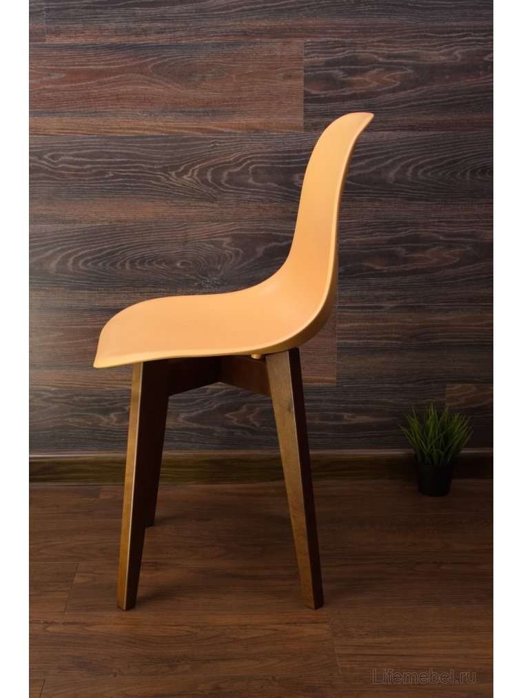Пластиковый стул Сашш орех / персиковый