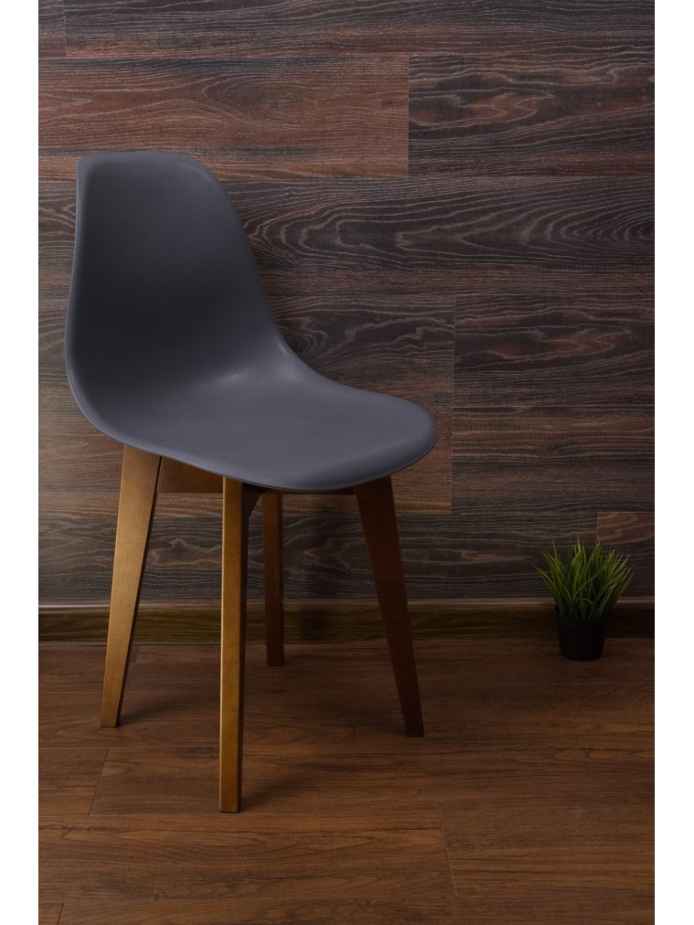 Пластиковый стул Сашш орех / серый