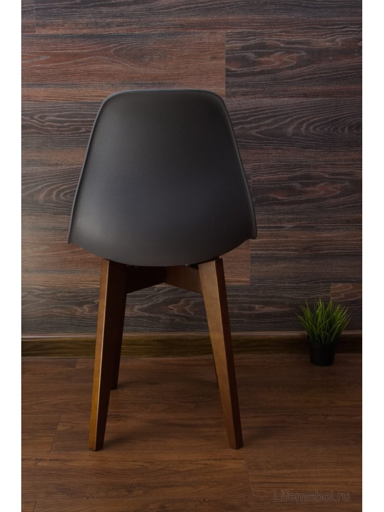 Пластиковый стул Сашш орех / серый