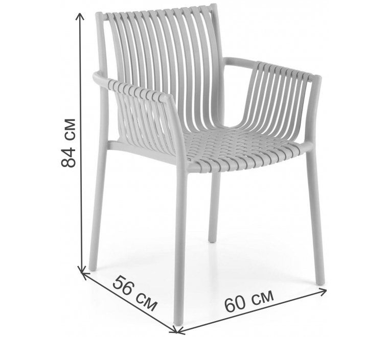 Пластиковый стул K492 серый