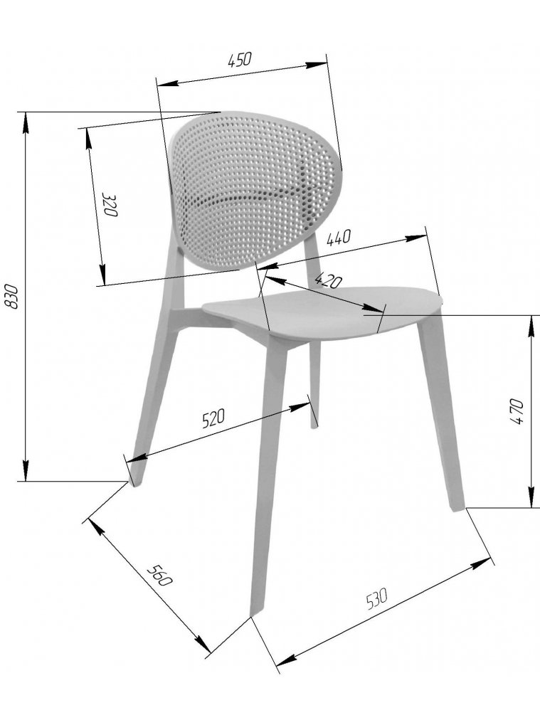 Пластиковый стул SHT-S111 бежевый