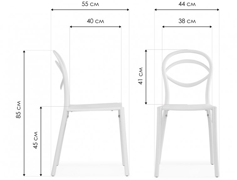 Пластиковый стул Simple white