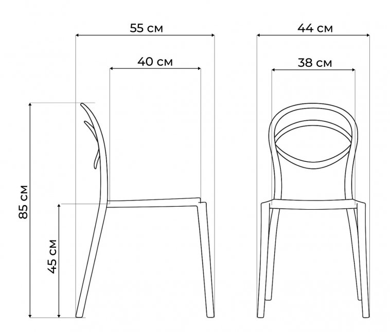 Пластиковый стул Simple white