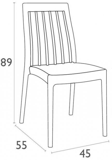 Пластиковый стул Soho коричневый