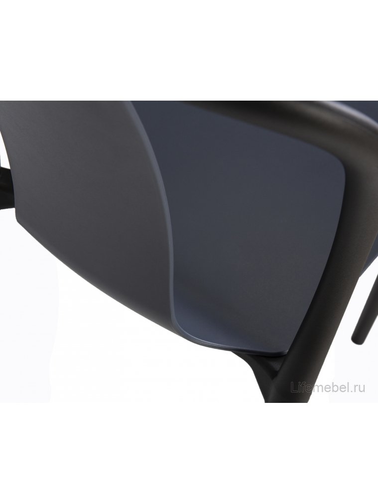 Пластиковый стул Adam черный /серо-голубой