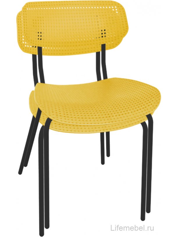 Пластиковый стул SHT-S85М желтый / черный