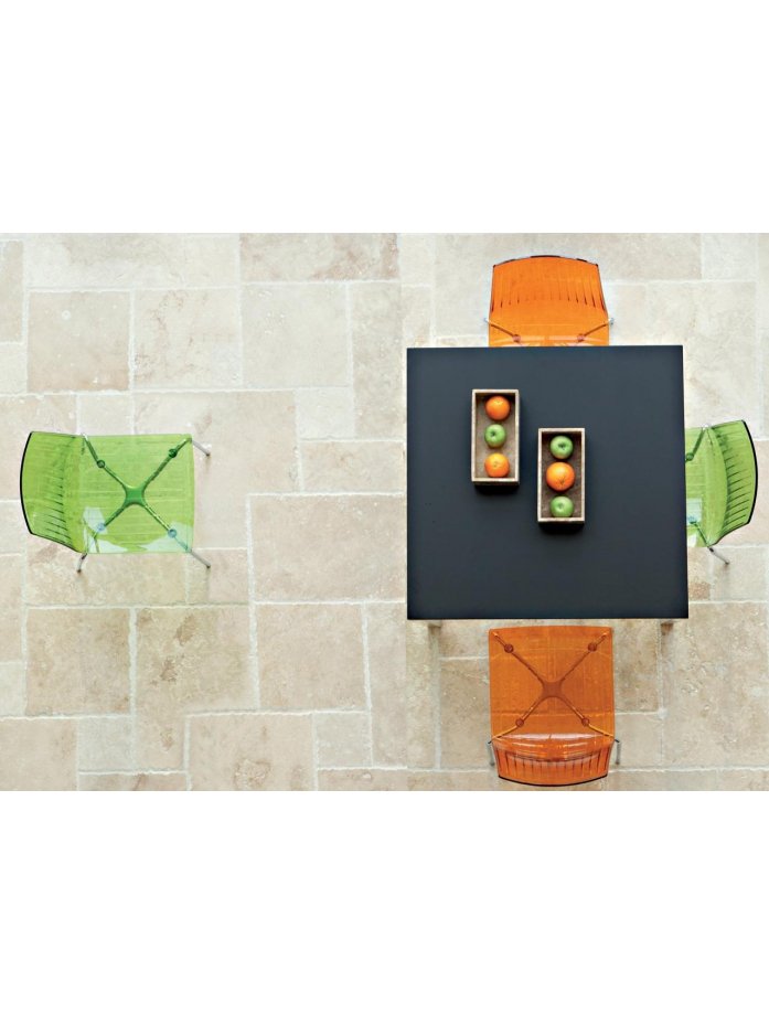 Пластиковый стул X-Treme S оранжевый / прозрачный