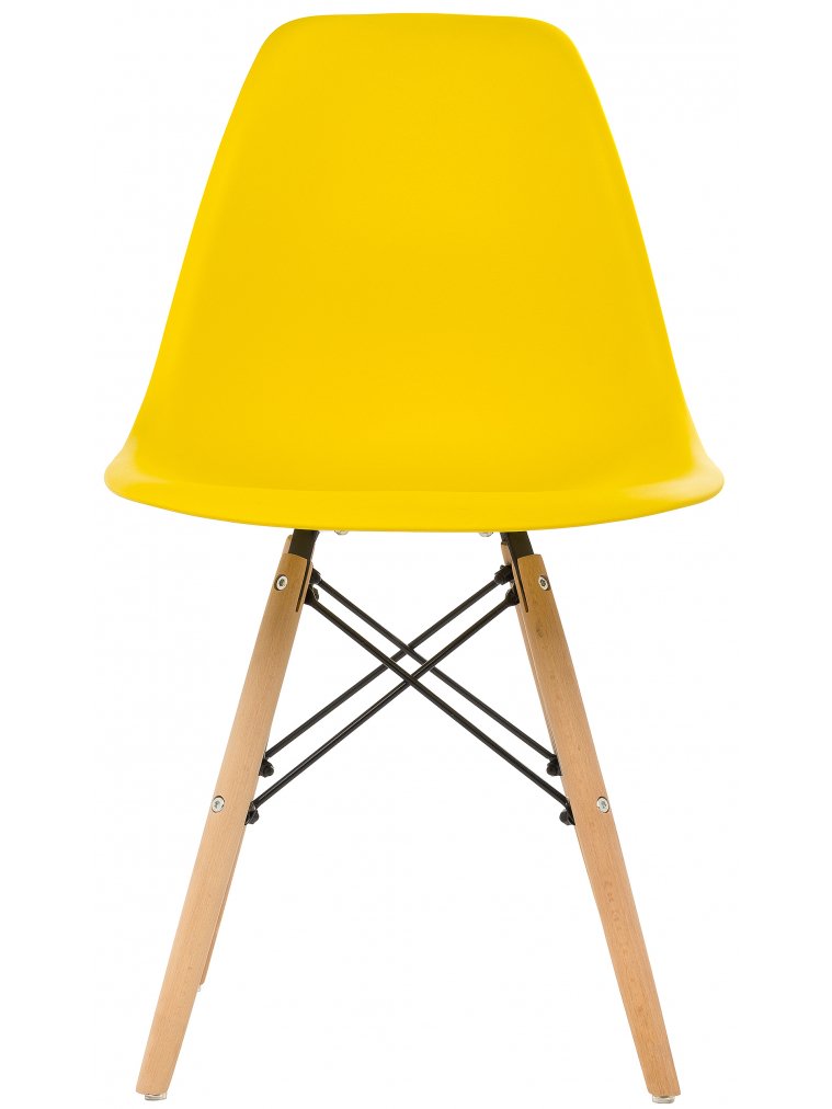 Стул Cindy Eames mod. 001 yellow / natural