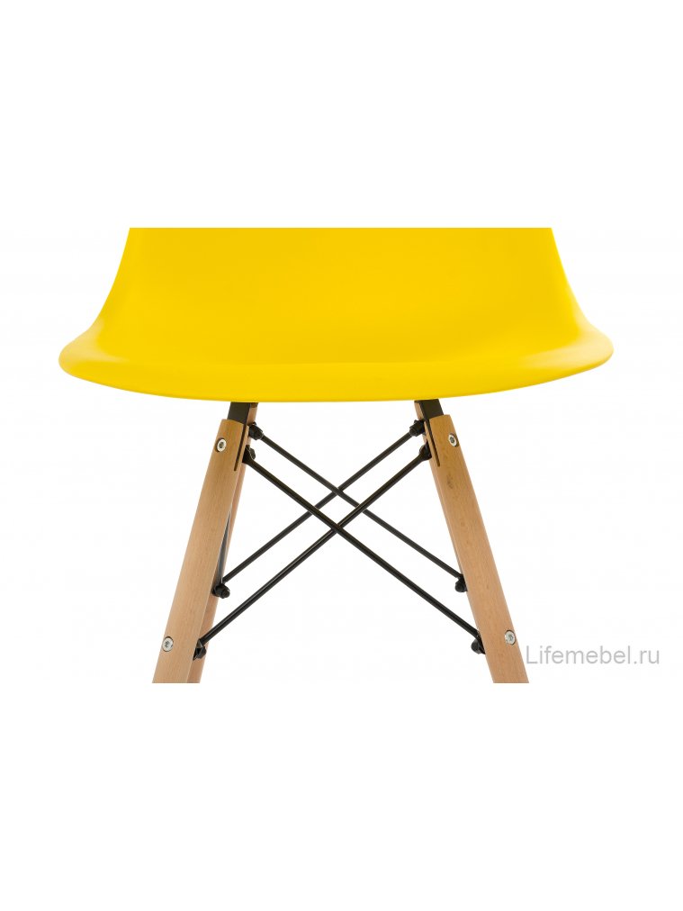 Стул Cindy Eames mod. 001 yellow / natural