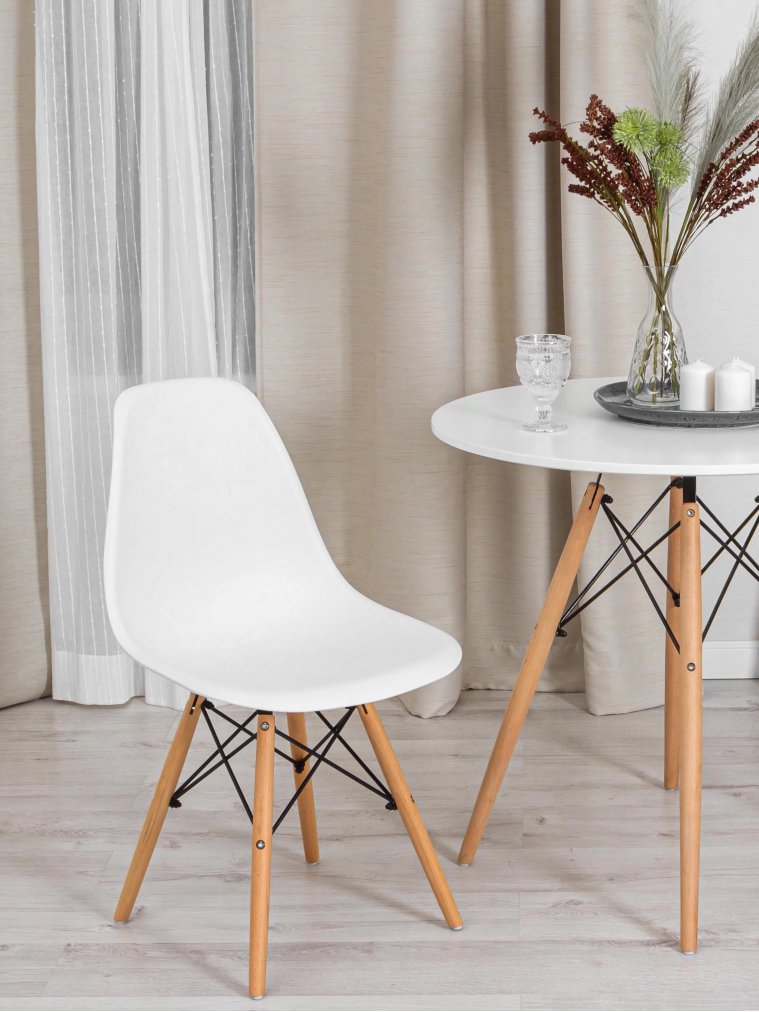 Стул Cindy Eames mod. 001 white / natural