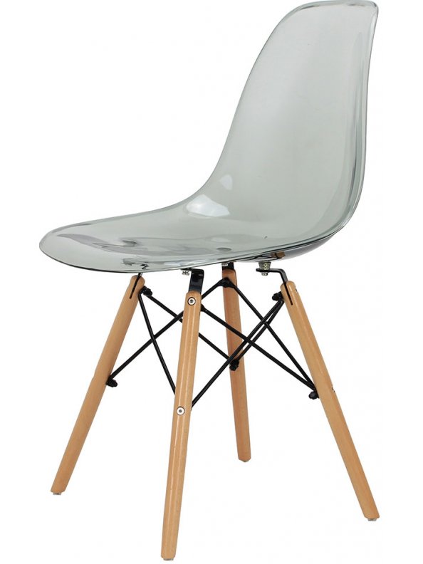 Стул Eames прозрачный / серый