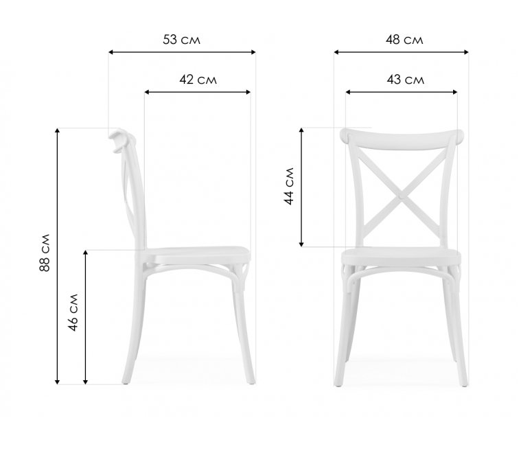 Пластиковый стул Venus white